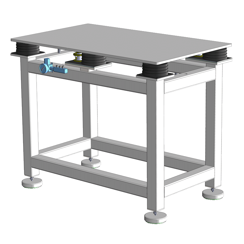 Anti Vibration Table On Air Spring With Auto Levelling With Corian Marbletop, Series DITAL-CM