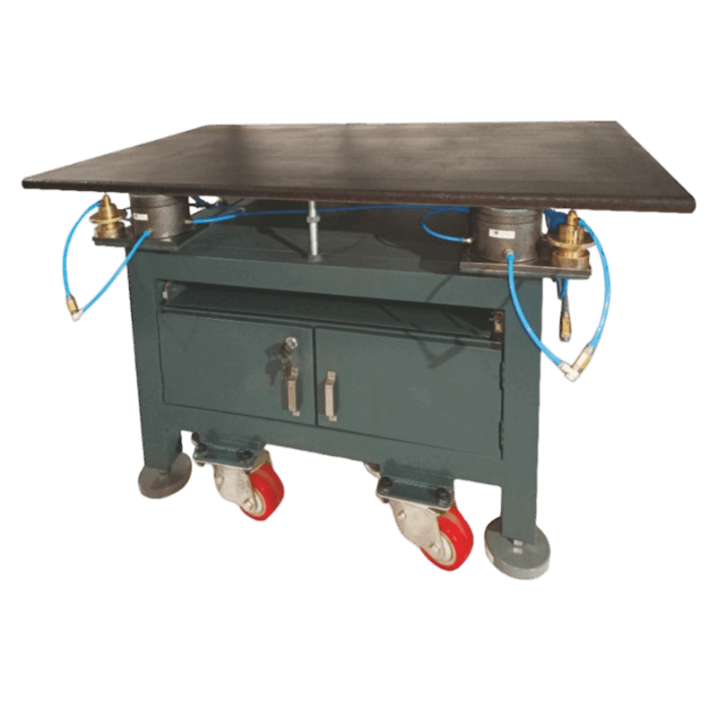 Anti Vibration Table On Auto Levelling Pneumatic Isolation With Steel Cabinets And Castors, Series DIT-AM-CDC - Image 1