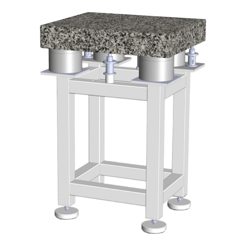 Anti Vibration Table On Auto Levelling Pneumatic Mounts With Stainless Steel Table Frame, Series DIT-AM-SFG