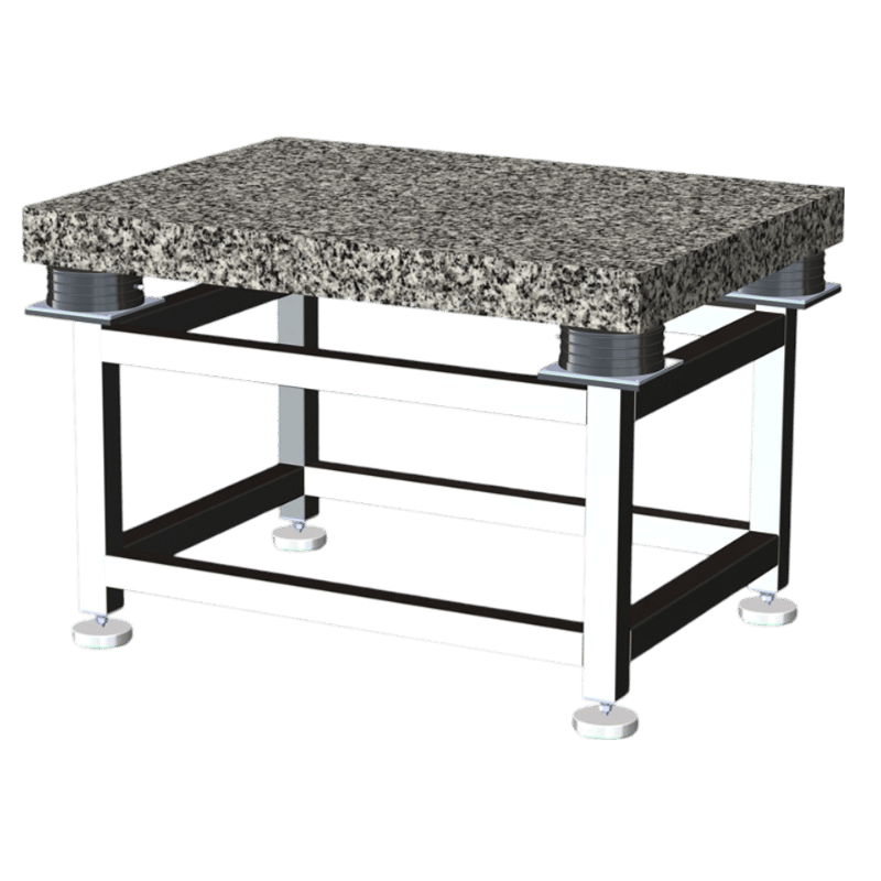 Anti Vibration Table On Air Spring With Manual Levelling With Stainless Steel Table Frame, Series DIT-AS-SFG