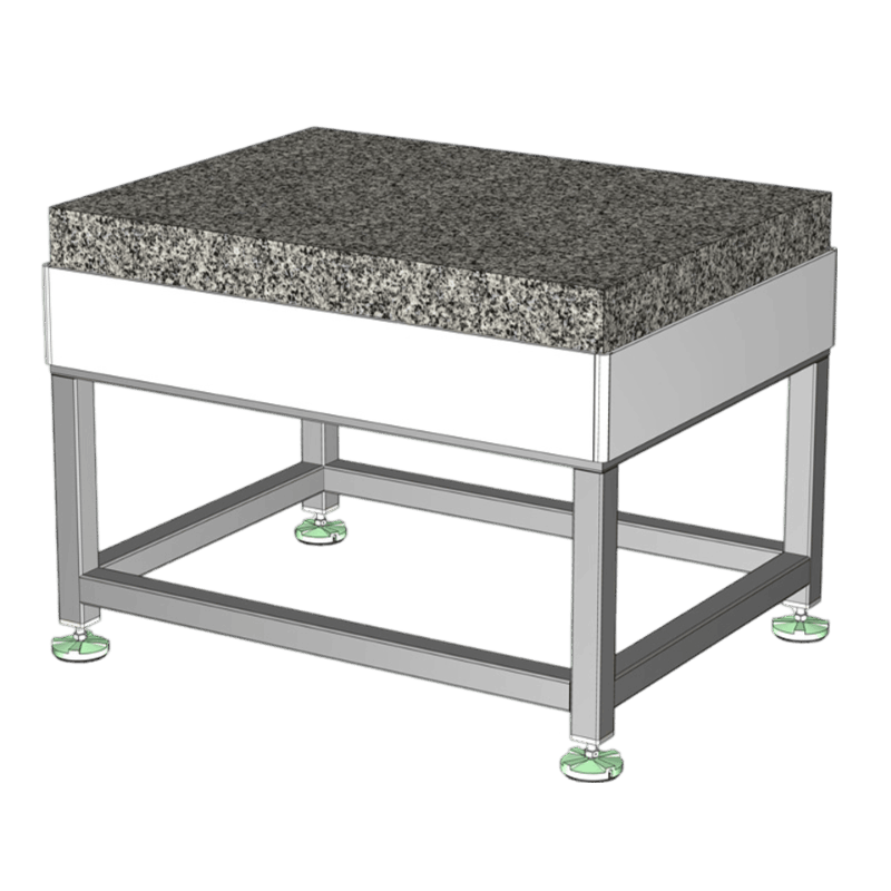 Anti Vibration Table On Air Spring With Manual Levelling With Granite Tabletop & Wrap Around Plate, Series DIT-AS-WAG - Image 1