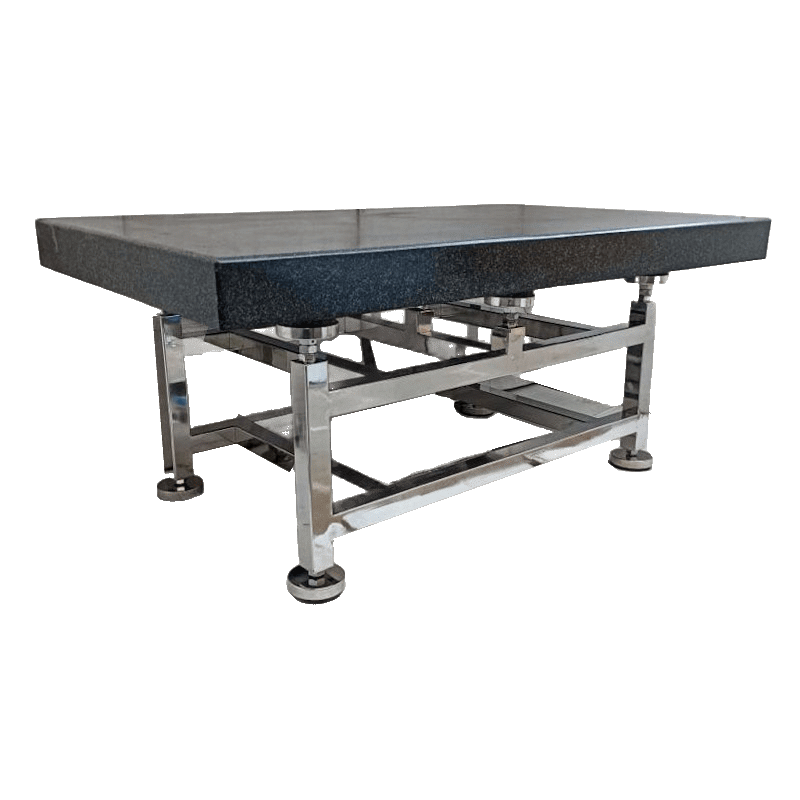 Anti Vibration Table, Elastomeric Isolation With Two Stage Levelling & Vibration Isolation, Series DIT-E-LDLM