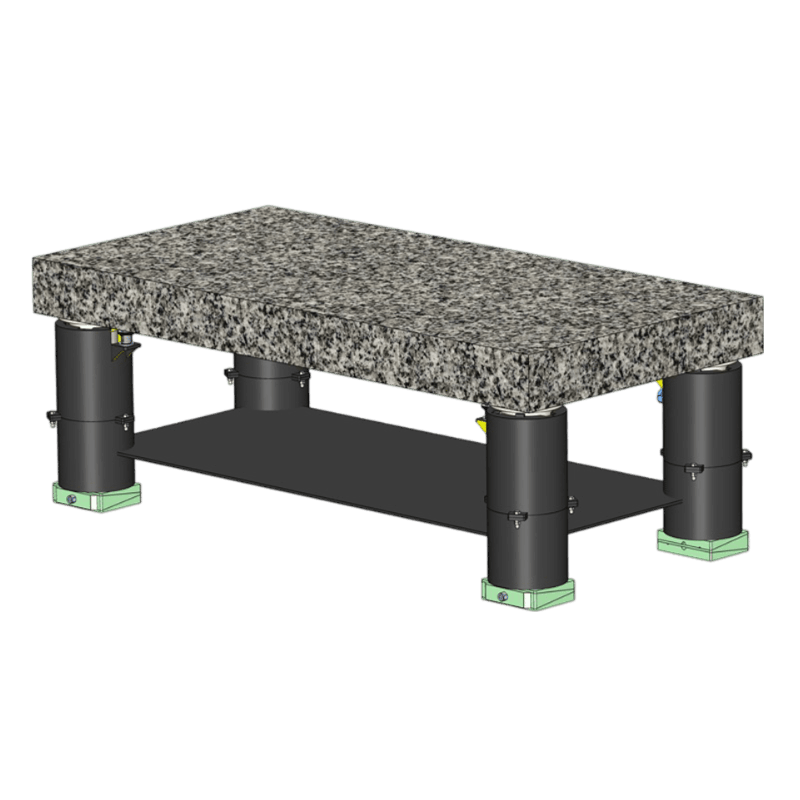 Anti Vibration Table Self Levelling Pneumatic Triflex Isolation With Granite Top, Series DIT-TRF-GN