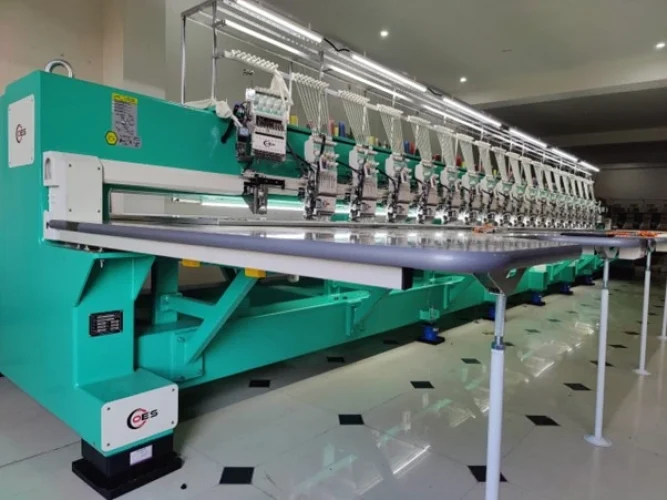 Embroidery Machines on Dynemech Spring Isolators