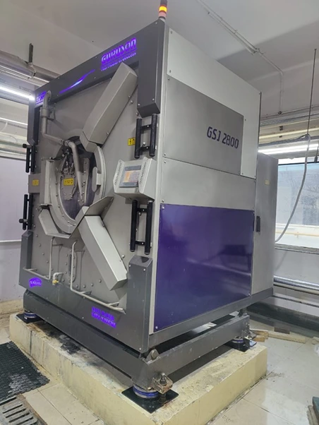 Industrial Washing Machines on Spring Viscous Dampers