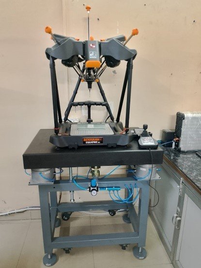 Gauging System on Low-Frequency Pneumatic Anti-Vibration Tables with Auto-Leveling