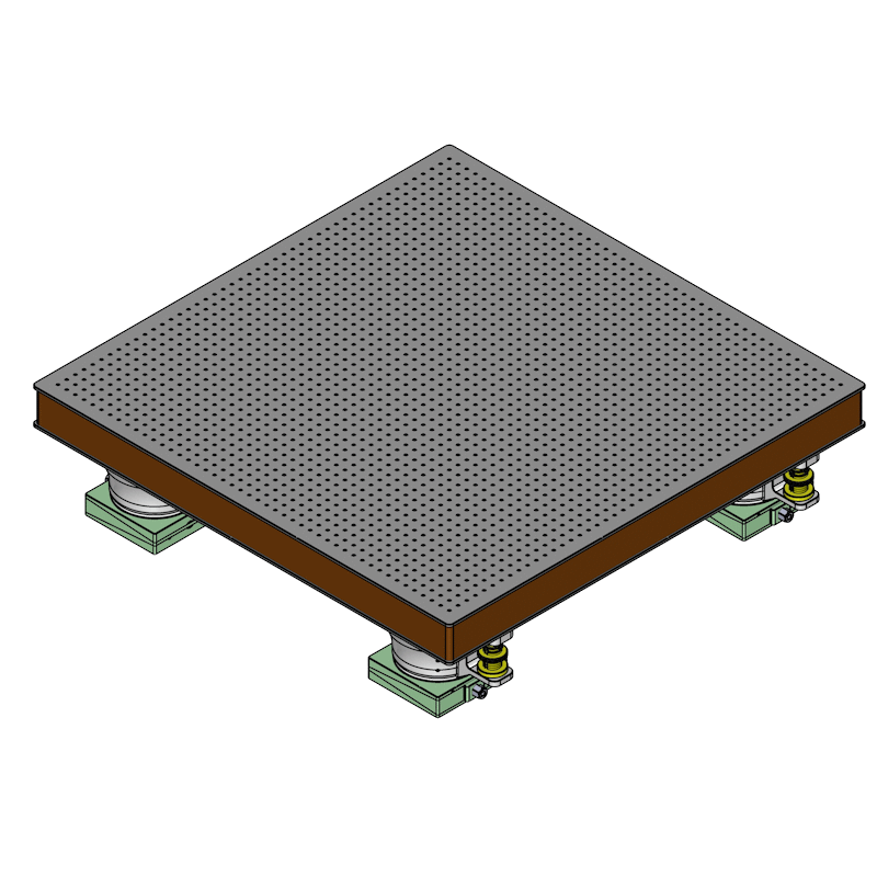 Anti Vibration Platform on Auto Levelling Pneumatic Mounts with HoneyComb Breadboard